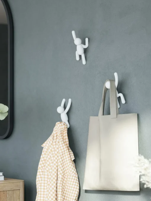 Set 3 Ganci Appendiabiti Da Parete Buddy
