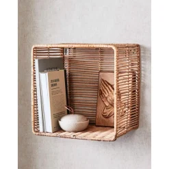Set 2 Mensole Da Parete In Rattan Zeya*Nordal Best