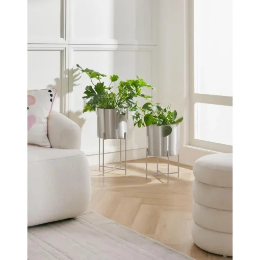 Set 2 Portavasi Alti In Metallo Mina*Westwing Collection Fashion