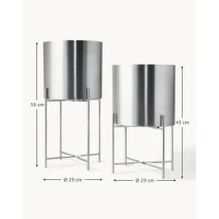 Set 2 Portavasi Alti In Metallo Mina*Westwing Collection Fashion