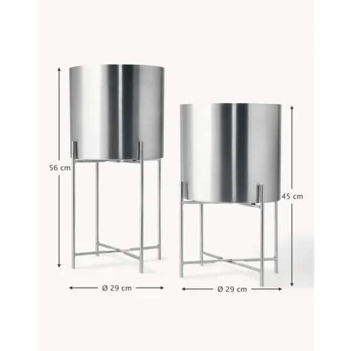 Set 2 Portavasi Alti In Metallo Mina*Westwing Collection Fashion
