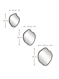Set 3 Specchi Da Parete In Forma Organica Bello