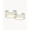 Set 2 Tavolini Da Salotto Con Piano In Vetro Wire*Kare Design Best