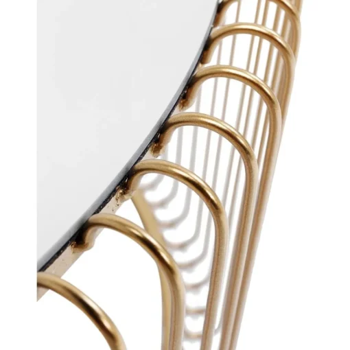 Set 2 Tavolini Da Salotto Con Piano In Vetro Wire*Kare Design Best