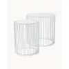 Set 2 Tavolini Da Salotto Con Piano In Vetro Wire*Kare Design Fashion