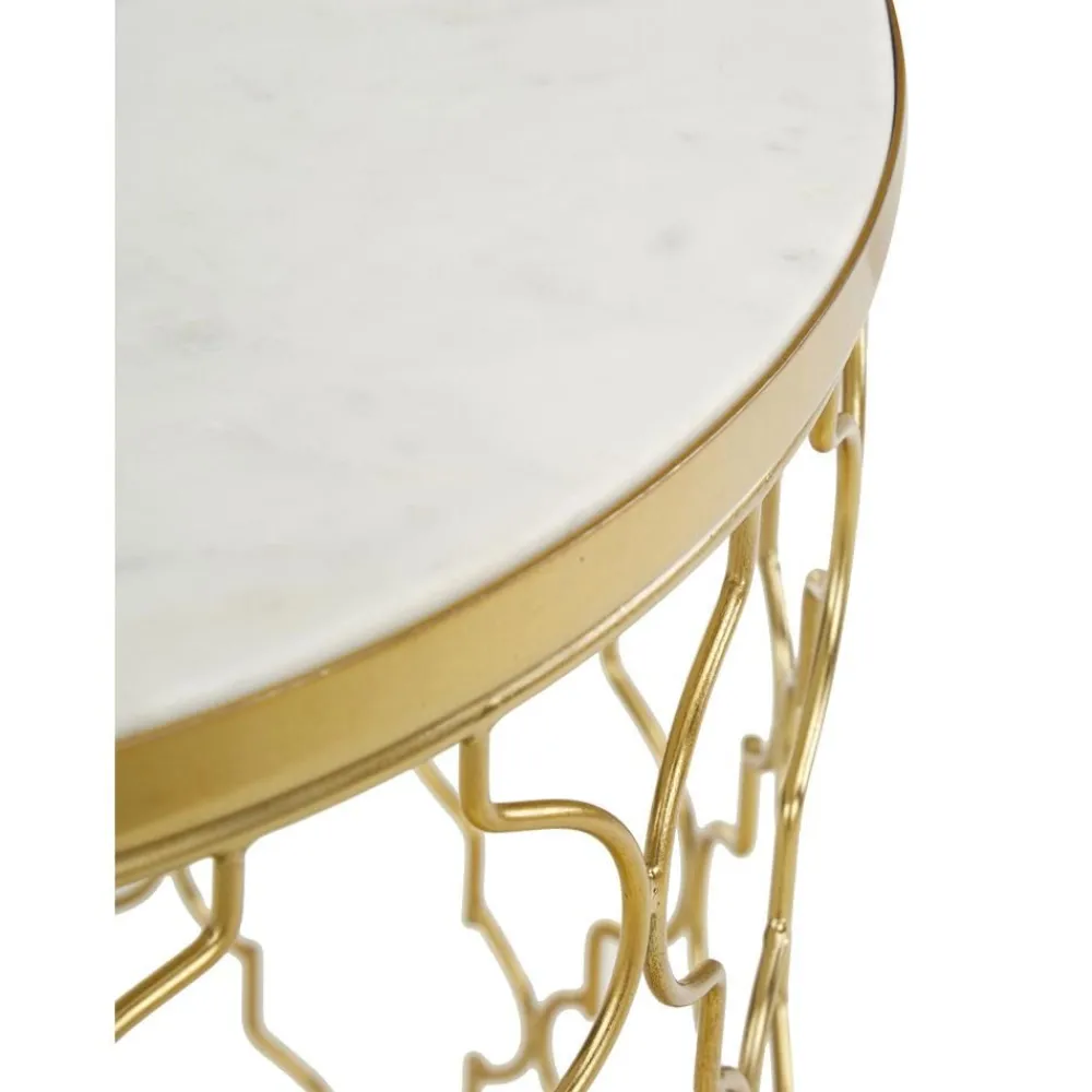 Set 2 Tavolini In Marmo Blake*Westwing Collection Best