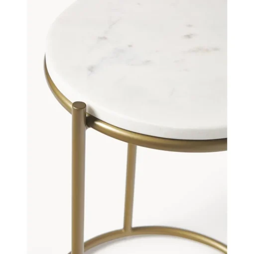 Set 2 Tavolini In Marmo Ella*Westwing Collection Hot