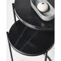 Set 2 Tavolini In Marmo Ella*Westwing Collection Clearance