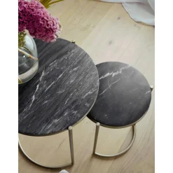 Set 2 Tavolini In Marmo Ella*Westwing Collection Clearance