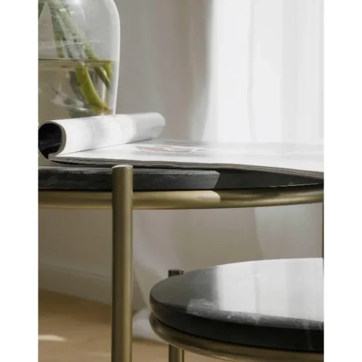 Set 2 Tavolini In Marmo Ella*Westwing Collection Clearance