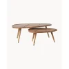 Set 2 Tavolini Ovali Da Salotto In Legno Di Sheesham Sham*Dutchbone Online