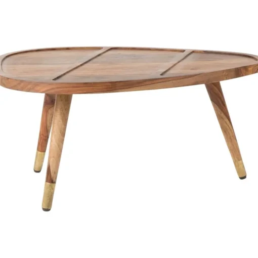 Set 2 Tavolini Ovali Da Salotto In Legno Di Sheesham Sham*Dutchbone Online