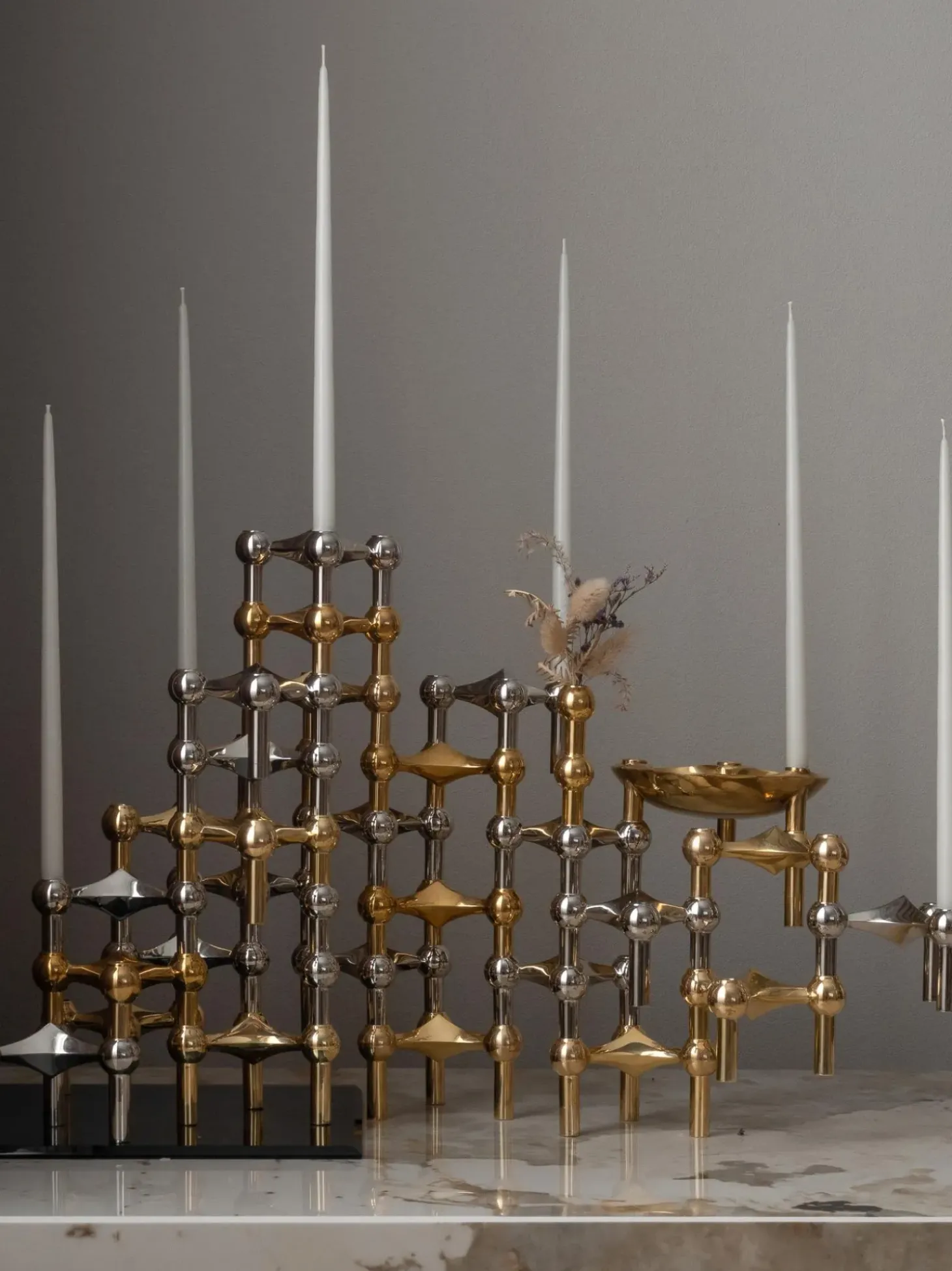 Set Candele A Bastoncino Sottili Stoff Nagel 6 Pz