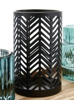 Set Portacandele Con Vassoio In Legno Elviena 6 Pz