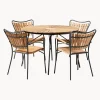 Set Salotto Da Giardino In Legno Di Teak Ellen 5 Pz