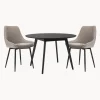 Set Tavolo Con Sedie Imbottite Yumi 3 Pz