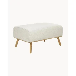 Sgabello Con Rivestimento In Lana E Piedini In Legno Archie*Westwing Collection Hot