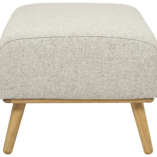 Sgabello Con Rivestimento In Lana E Piedini In Legno Archie*Westwing Collection Hot