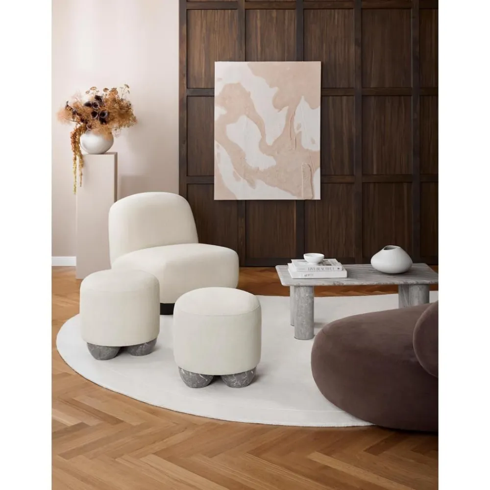 Sgabello Imbottito Lino*Westwing Collection Outlet