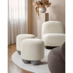 Sgabello Imbottito Lino*Westwing Collection Outlet