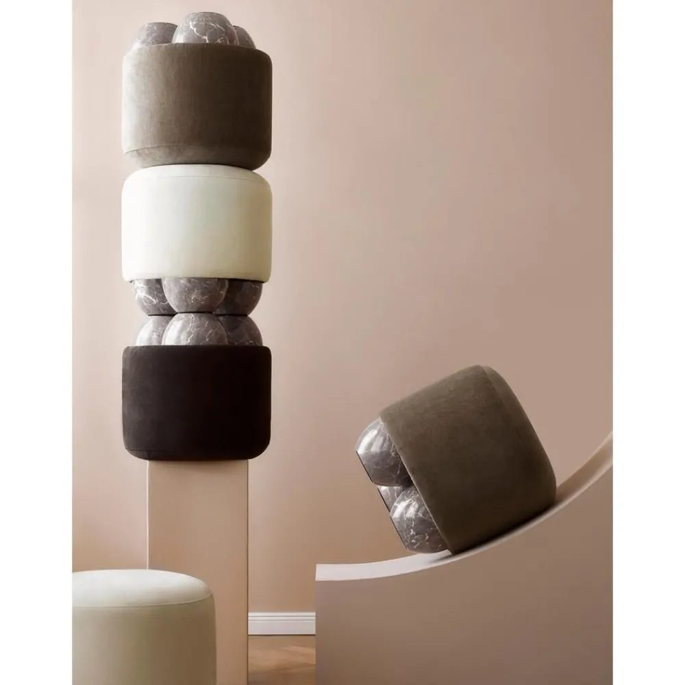 Sgabello Imbottito Lino*Westwing Collection Outlet