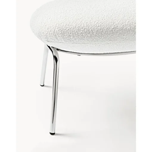 Sgabello In Boucle Con Piedini In Metallo Luan*Westwing Collection Fashion