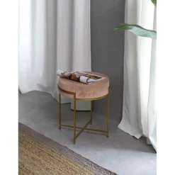Sgabello In Velluto Con Struttura In Metallo Madeleine*Westwing Collection Sale