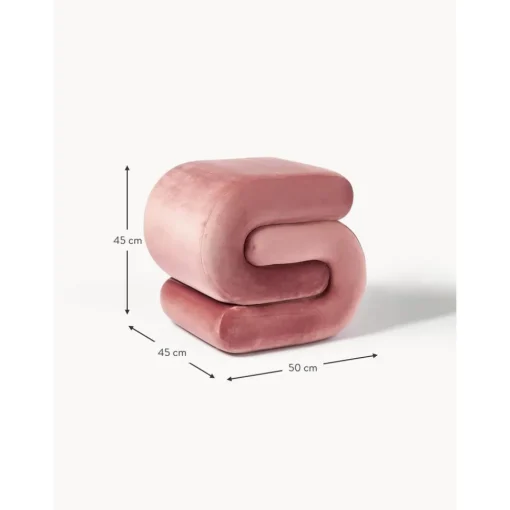Sgabello In Velluto Merle*Westwing Collection Discount