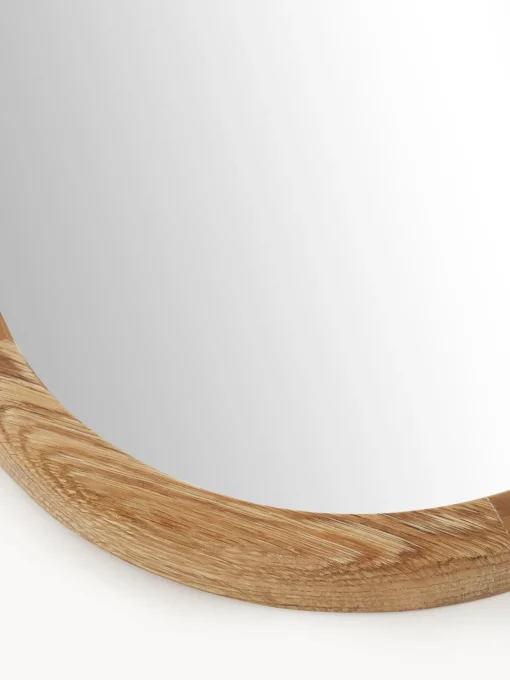 Specchio Da Parete Angolare Con Cornice In Rovere Levan