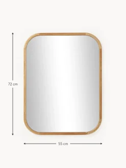 Specchio Da Parete Con Cornice In Legno Di Quercia Levan