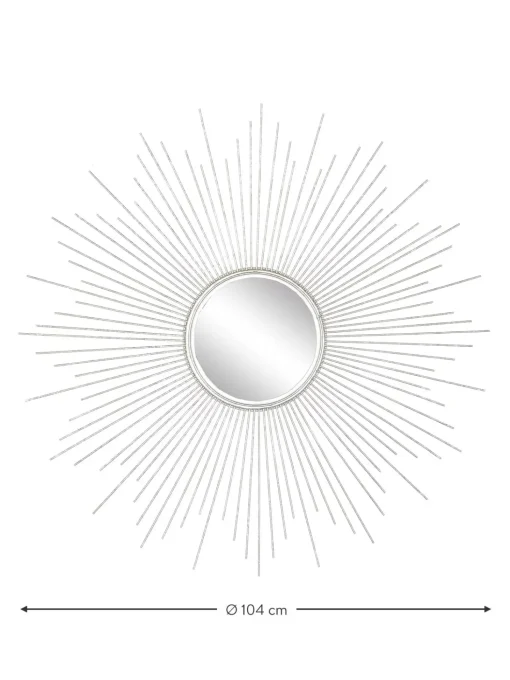 Specchio Decorativo Con Cornice In Metallo Argentato Ella