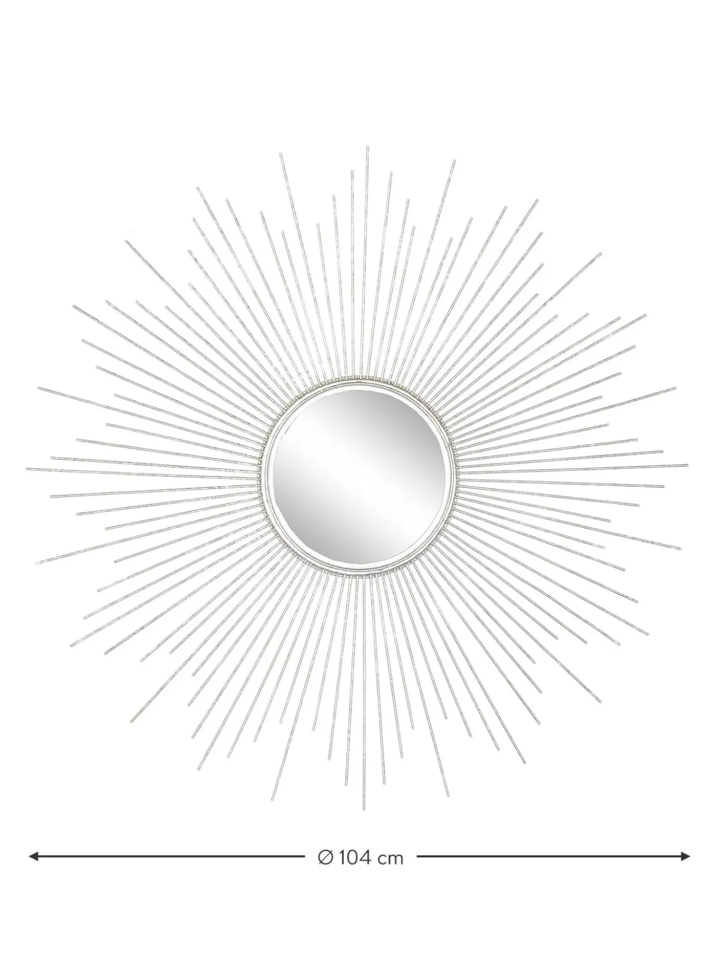 Specchio Decorativo Con Cornice In Metallo Argentato Ella