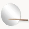 Specchio Grande Da Parete Con Mensola In Legno Sandro