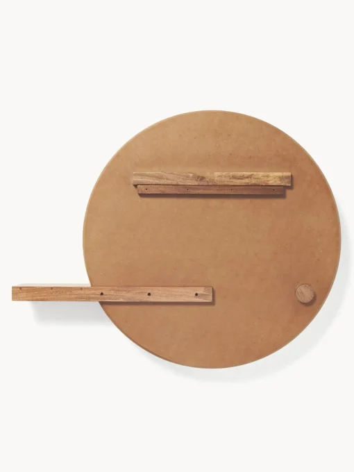 Specchio Grande Da Parete Con Mensola In Legno Sandro