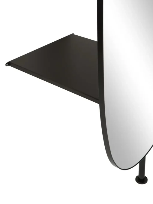 Specchio Moderno Da Parete Con Ripiano In Metallo Ophelia
