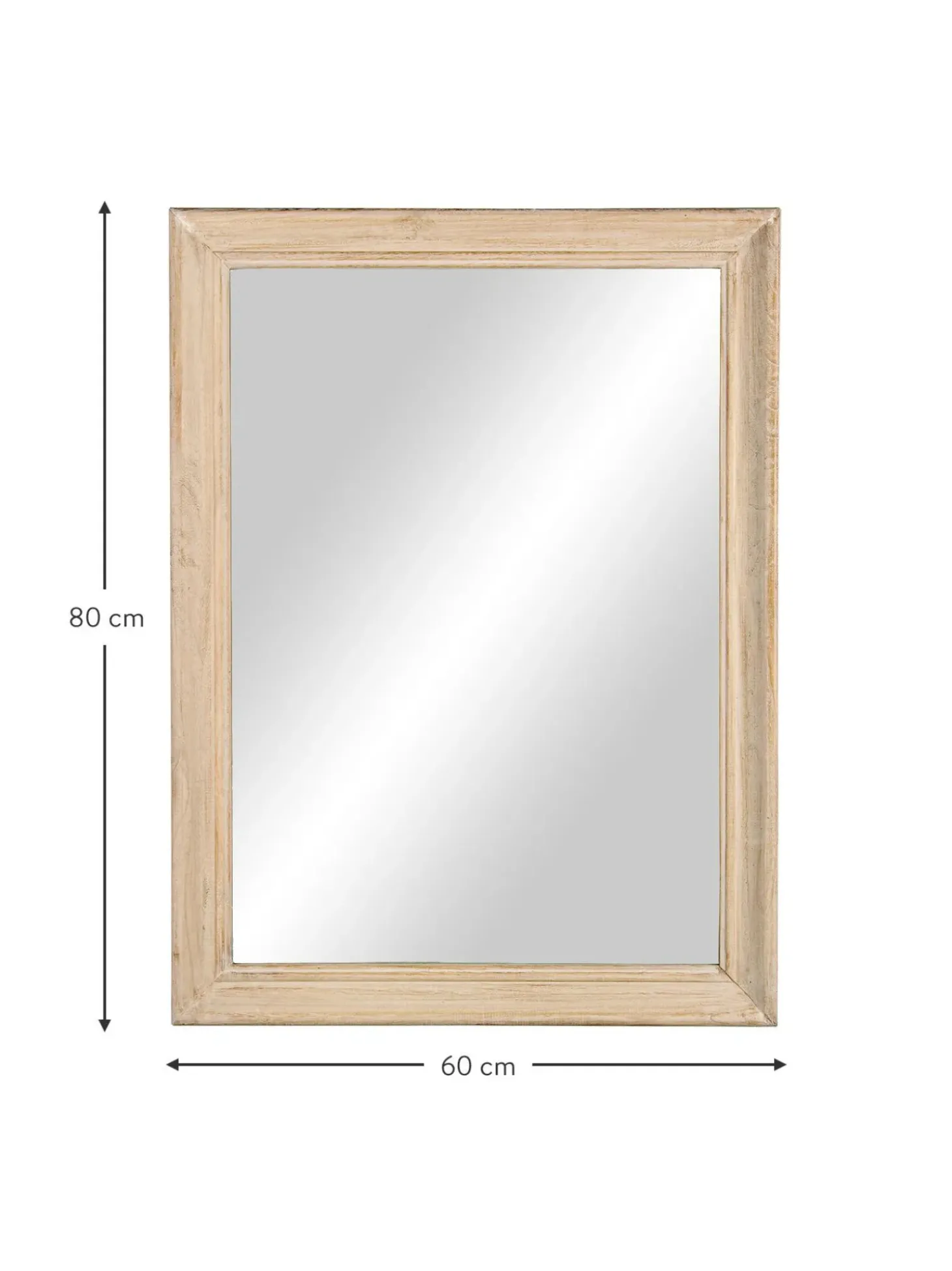 Specchio Rettangolare Da Parete Con Cornice In Legno Tiziano