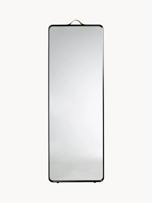Specchio Rettangolare Da Parete Con Cornice In Alluminio Nero Norm