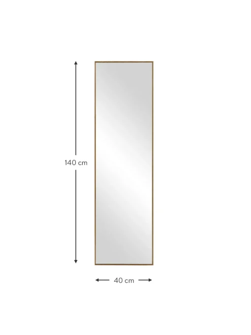 Specchio Rettangolare Da Parete Con Cornice In Legno Di Quercia Marrone Avery