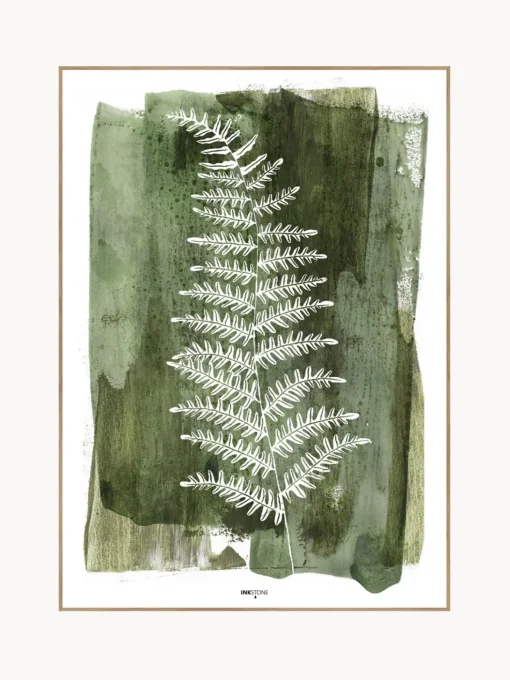 Stampa Digitale Incorniciata White Fern