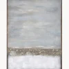 Stampa Su Tela Dipinta A Mano Con Cornice In Legno Abstract Horizon