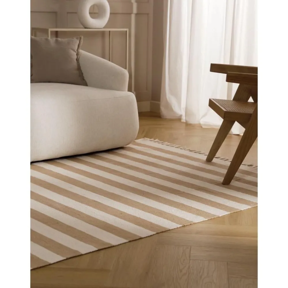 Tappeto In Cotone A Righe Tessuto A Mano Blocker*Westwing Collection Fashion