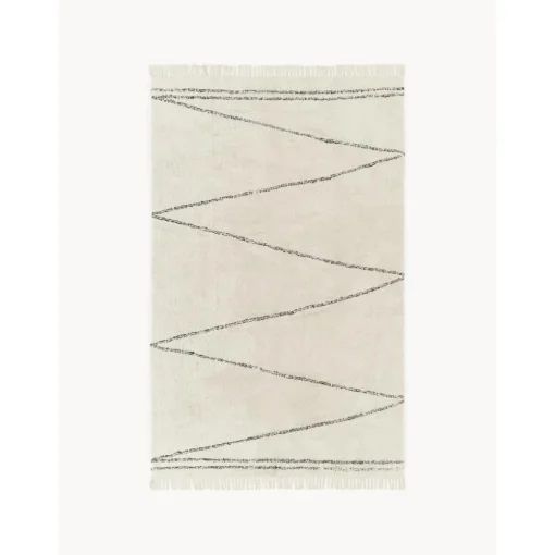 Tappeto In Cotone Fatto A Mano Con Motivo A Zigzag E Frange Asisa*Westwing Collection Sale