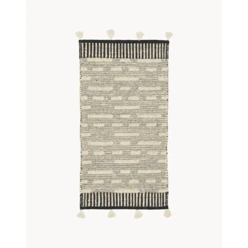 Tappeto In Lana Tessuto A Mano Con Frange Rue*Westwing Collection Outlet