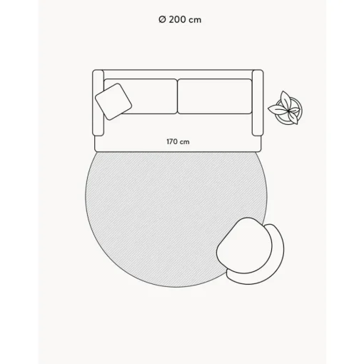 Tappeto Rotondo A Pelo Corto Tessuto A Mano Mansa*Westwing Collection Clearance