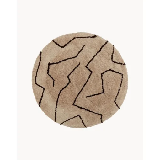 Tappeto Rotondo A Pelo Lungo Fatto A Mano Davin*Westwing Collection Clearance