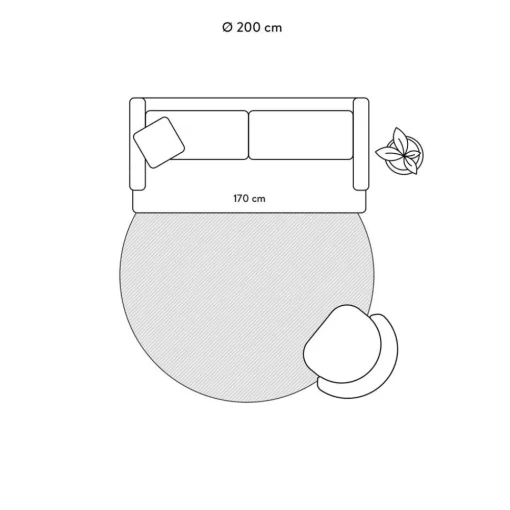 Tappeto Rotondo A Pelo Lungo Fatto A Mano Davin*Westwing Collection Clearance