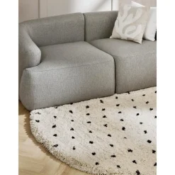 Tappeto Rotondo E Soffice A Pelo Lungo A Pois Ayana*Westwing Collection Best