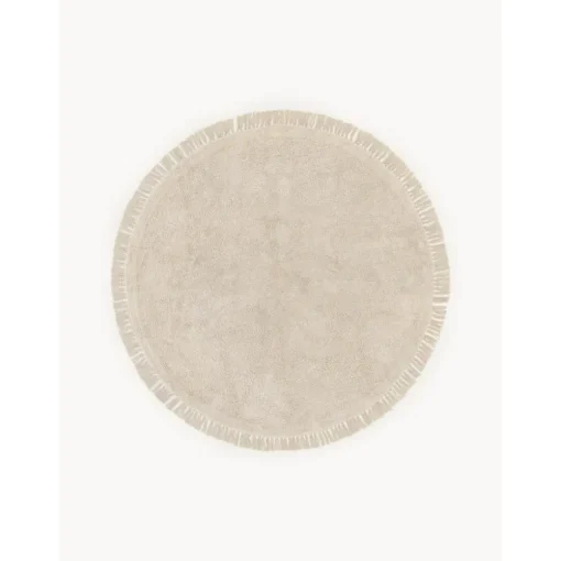 Tappeto Rotondo In Cotone Tessuto A Mano Con Frange Daya*Westwing Collection Fashion