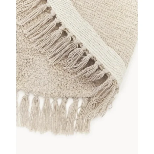 Tappeto Rotondo In Cotone Tessuto A Mano Con Frange Daya*Westwing Collection Fashion