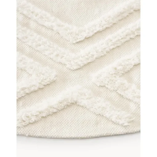 Tappeto Rotondo In Cotone Con Struttura In Rilievo Ziggy*Westwing Collection Discount